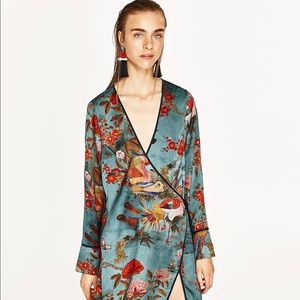 Zara printed kimono robe/dress